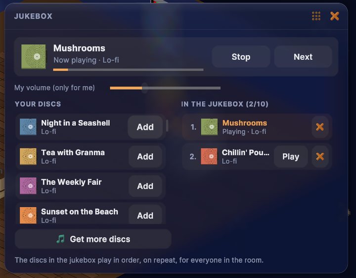 The jukebox window